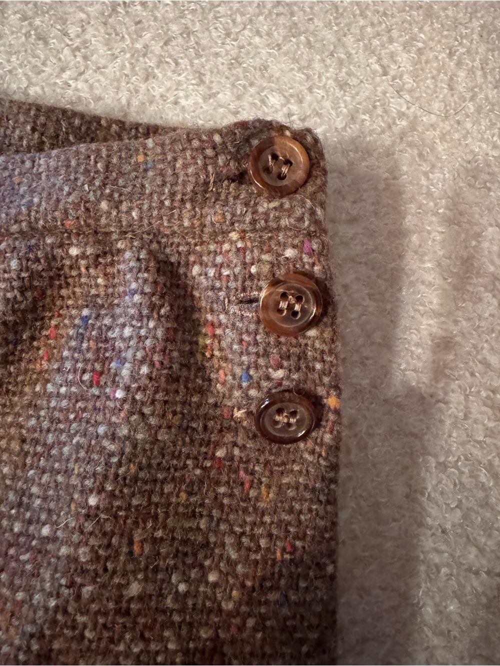 Vintage 70’s Wool Perry Ellis Long Skirt: 26 Waist - Picture 3 of 5